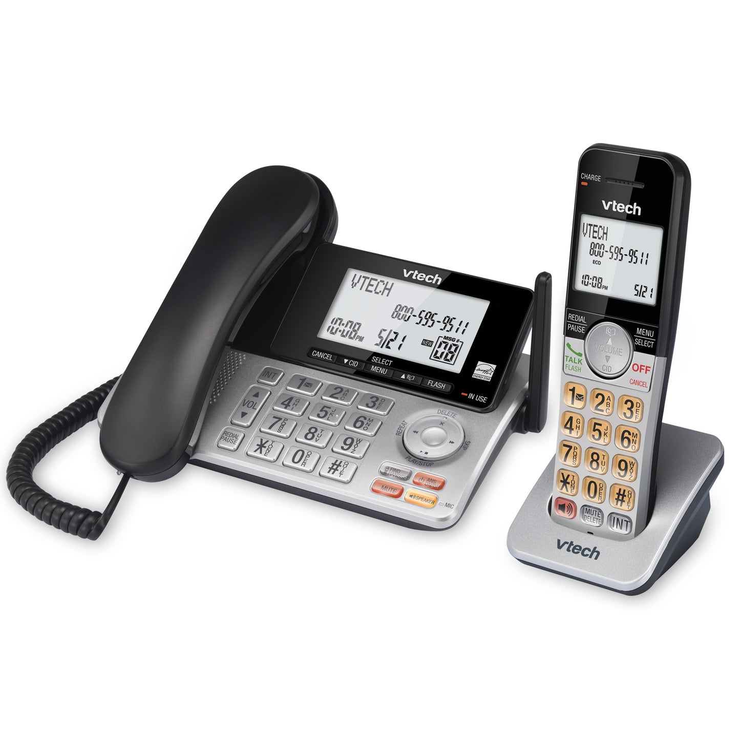 VTech CS5249 Corded/Cordless Answering System with Extended Range
