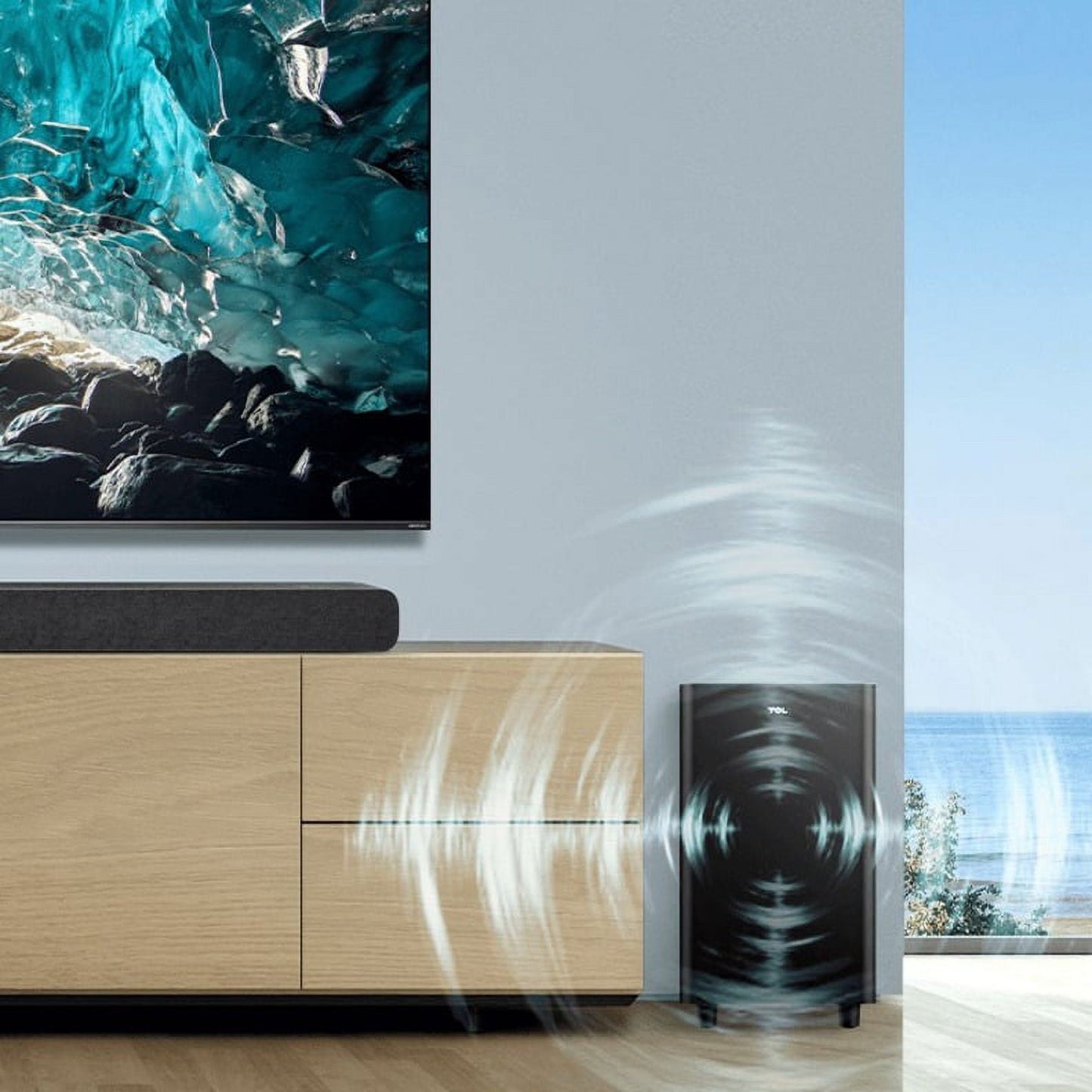 TCL Alto 8 Plus 2.1.2 Channel Dolby Atmos Sound Bar with Wireless Subwoofer, Bluetooth – TS8212, 39-inch, Black