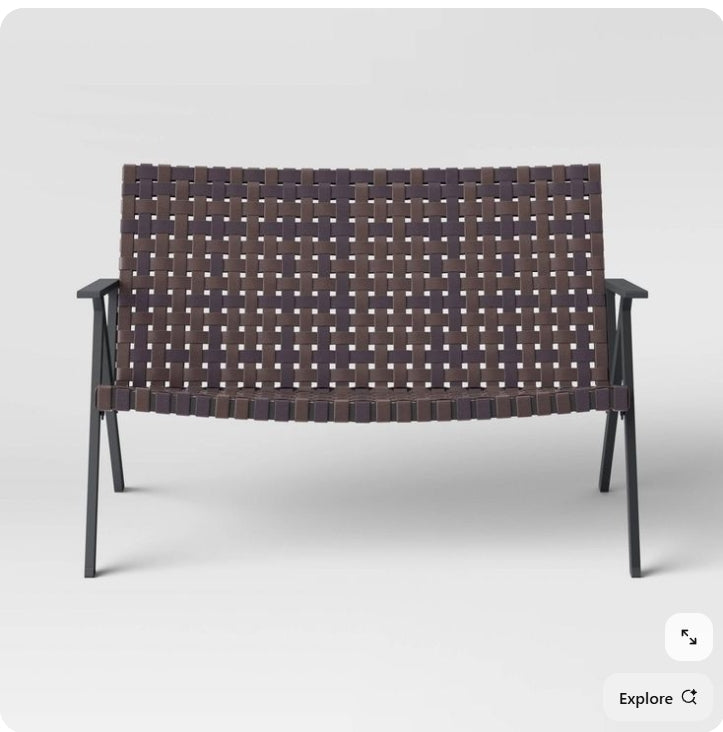 Campton Wicker Patio Loveseat without Cushion - Threshold
