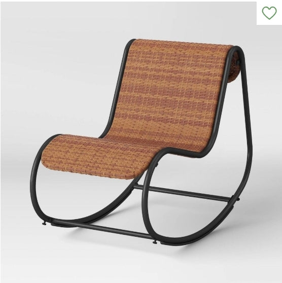 Wexler Wicker Outdoor Patio Chair, Rocking Chair, Accent Chair Black - Threshold