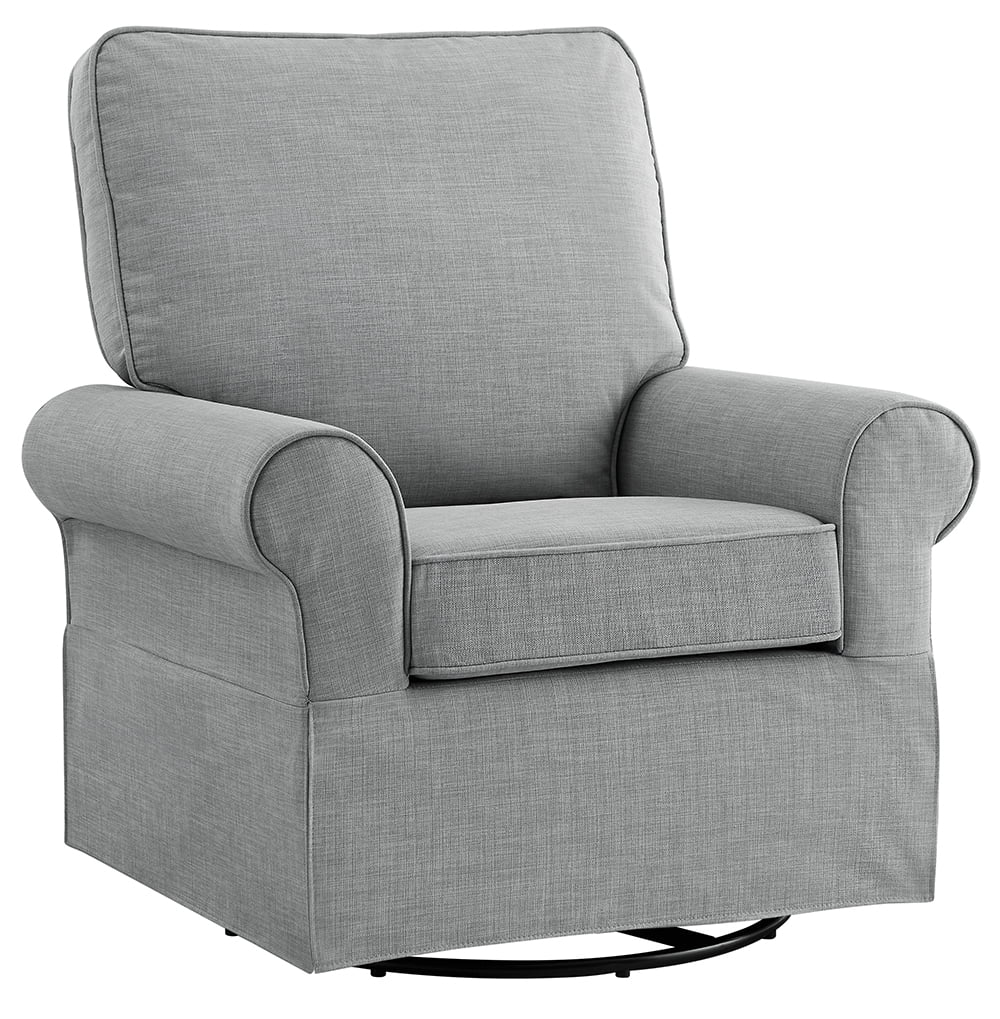 Angel Line Natalie Upholstered Swivel Glider, Gray Fabric