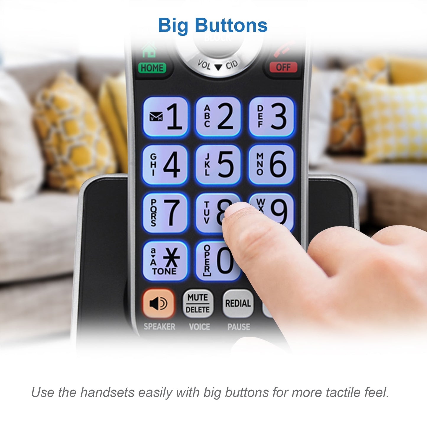 AT&T 2-Handset Expandable Cordless Phone with Unsurpassed Range, Bluetooth Connect to Cell, Smart Call Blocker and Answering System, DLP72212 (Black)