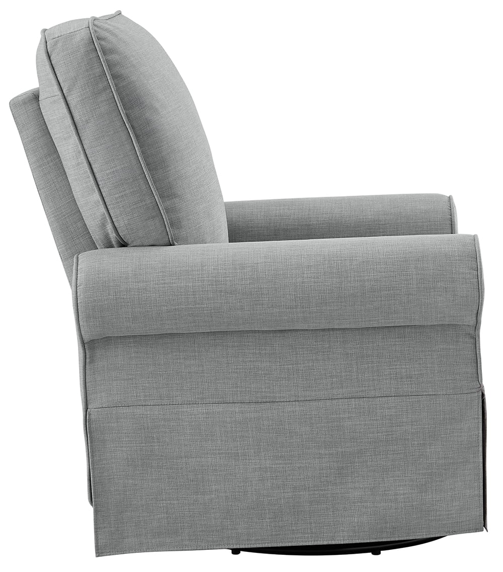 Angel Line Natalie Upholstered Swivel Glider, Gray Fabric