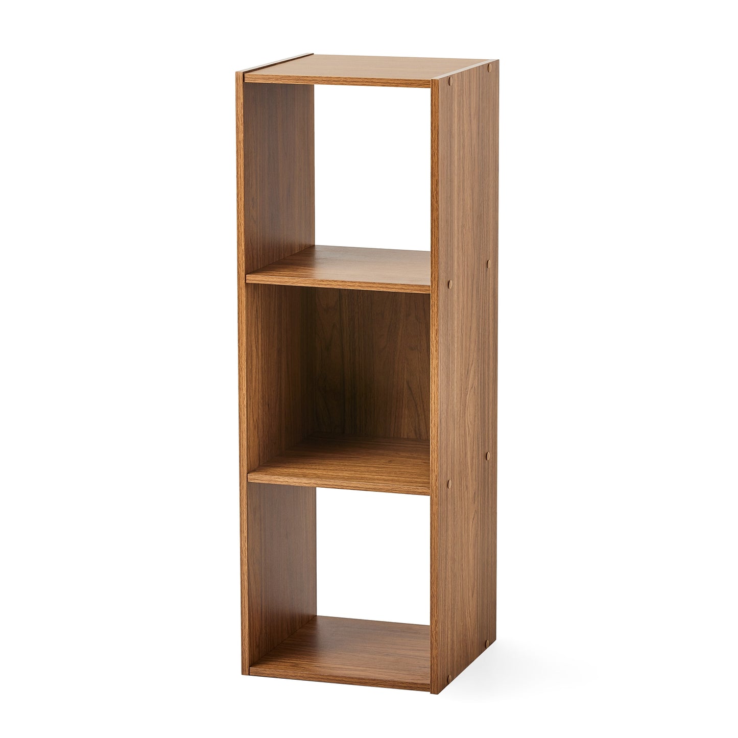 Mainstays 11" 3-Cube Storage Organizer, Warm Walnut