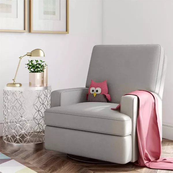 Baby Relax Addison Swivel Gliding Recliner - Gray