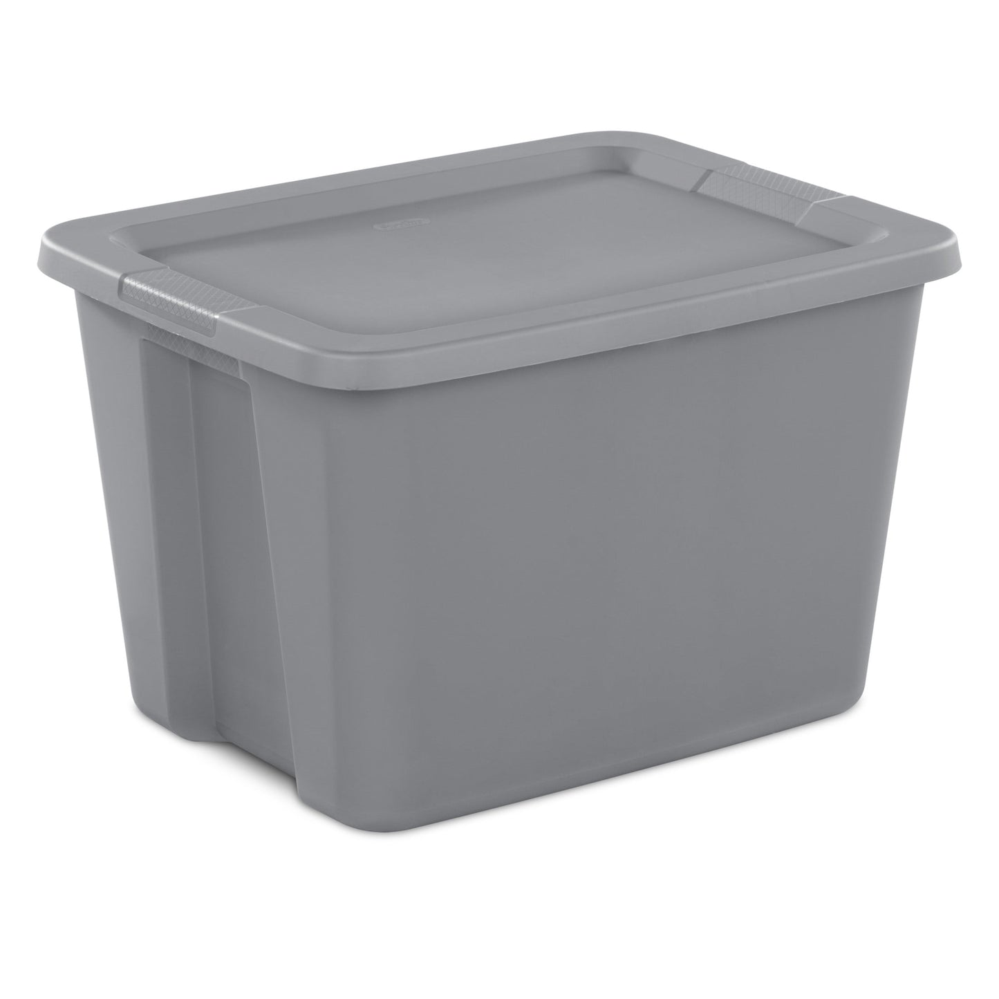 Sterilite 18 Gallon Plastic Storage Container with Snap-On Lid, Gray, 8 Pack