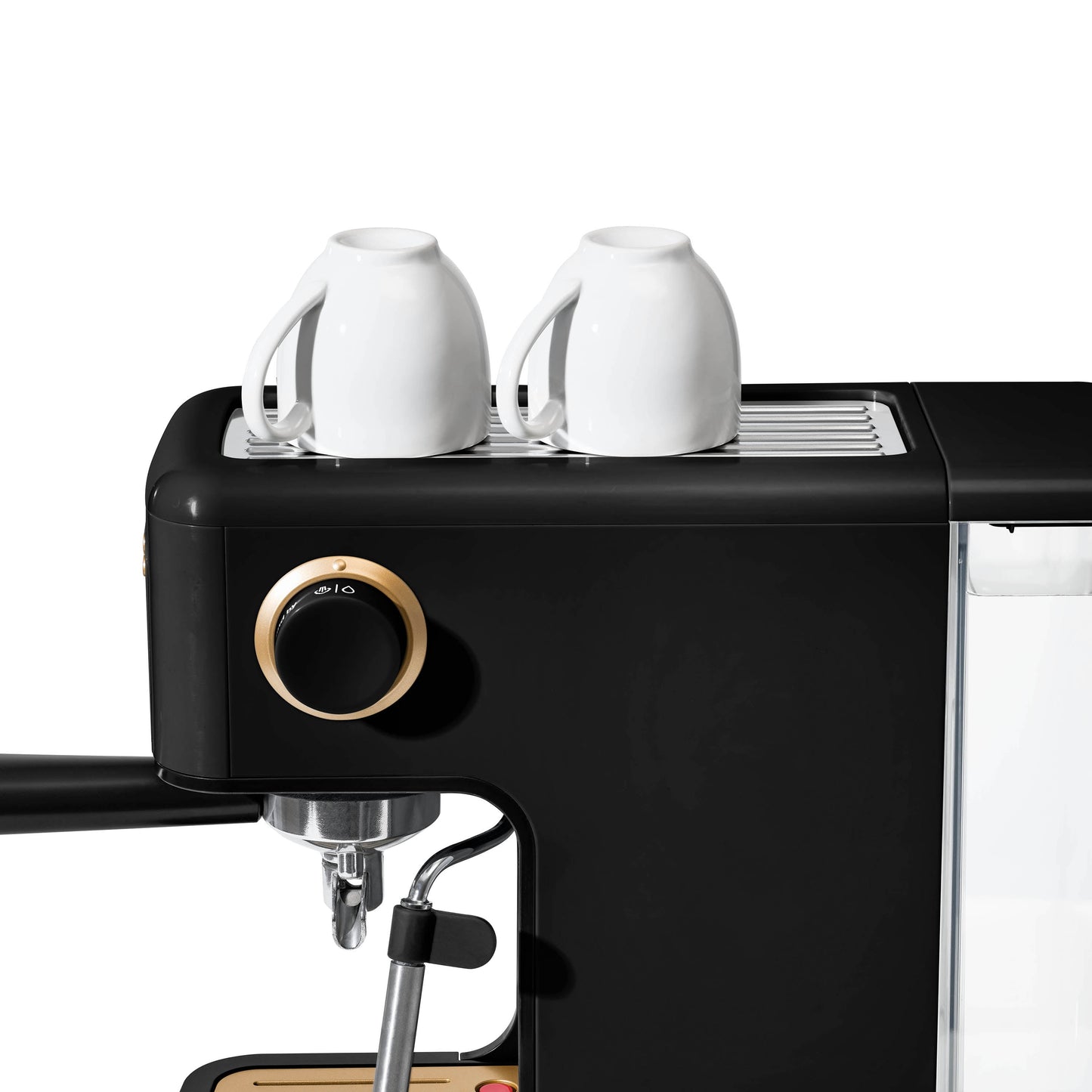 Beautiful Slim Espresso Maker with 20-Bar Pressure, Black Sesame by Drew Barrymore