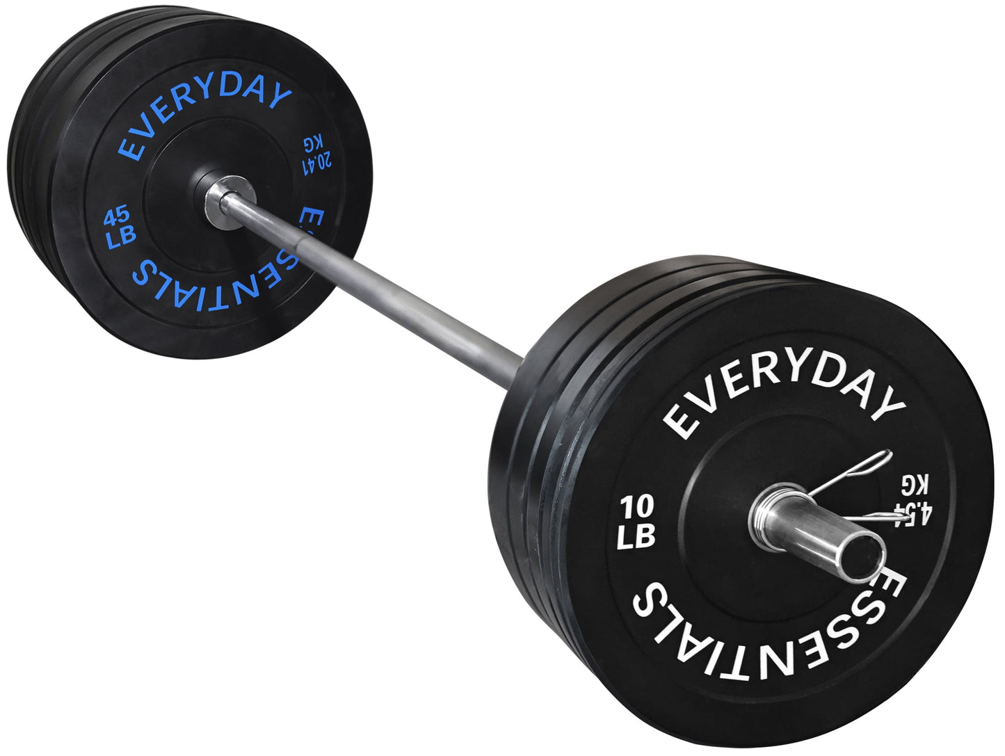 BalanceFrom Bumper Plate with Steel Hub, 100 lb Set Color