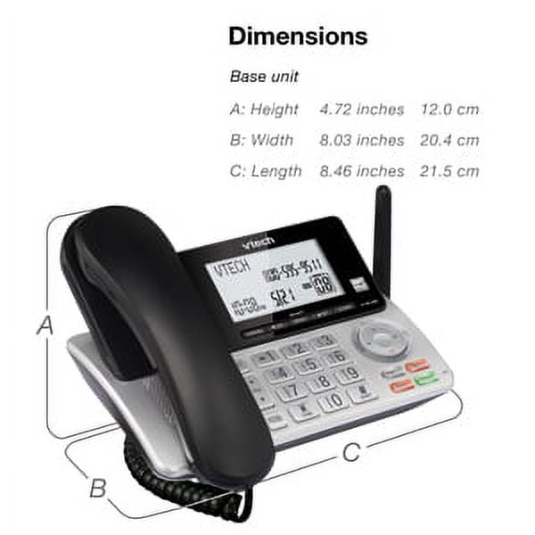 VTech CS5249 Corded/Cordless Answering System with Extended Range