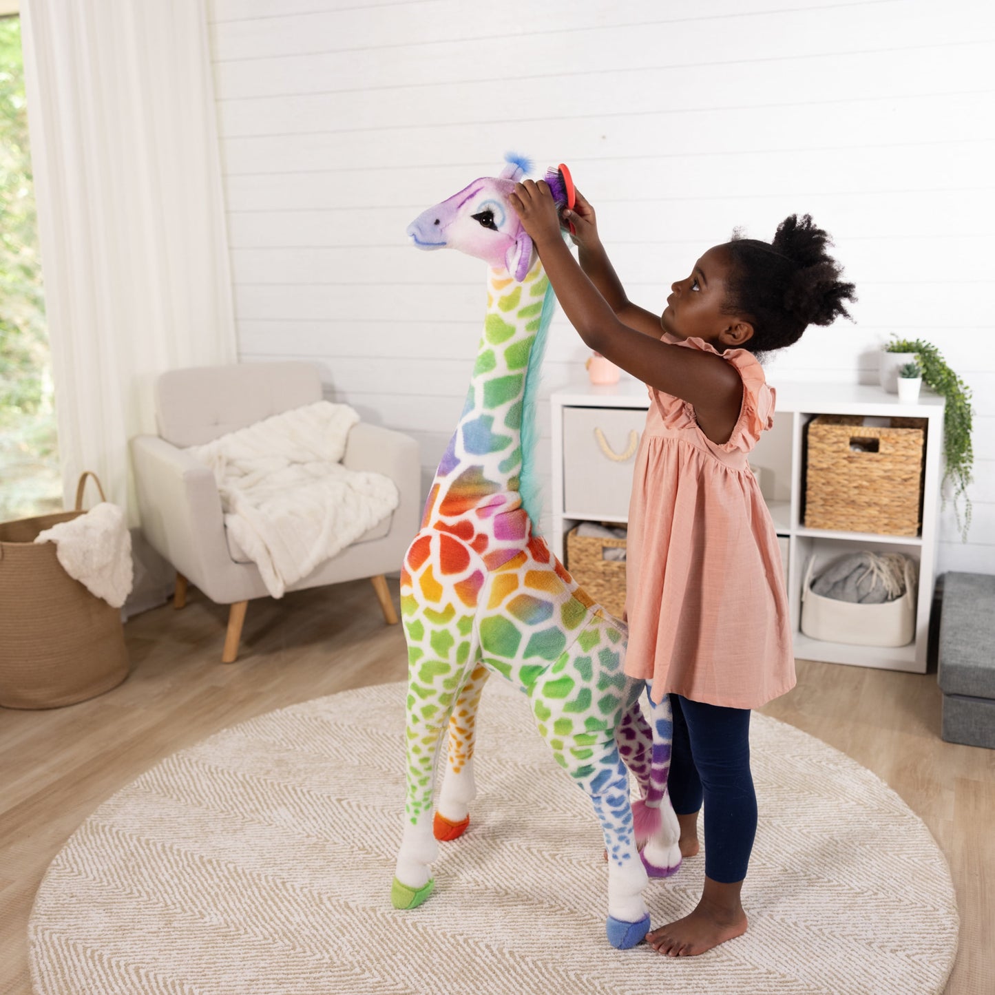 MelissaAndDoug.com Exclusive: Rainbow Giraffe Lifelike Plush