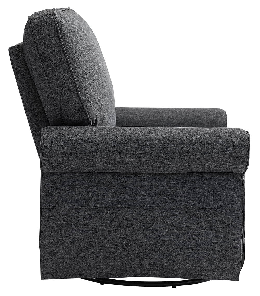 Angel Line Natalie Upholstered Swivel Glider, Gray Fabric