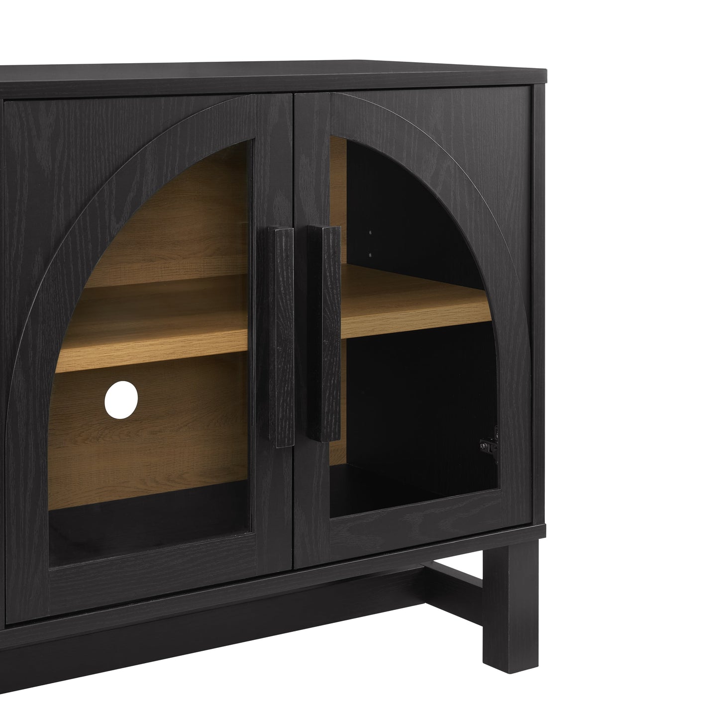 Better Homes & Gardens Juliet Arch TV Stand for TVs up to 65", Black Wood Finish