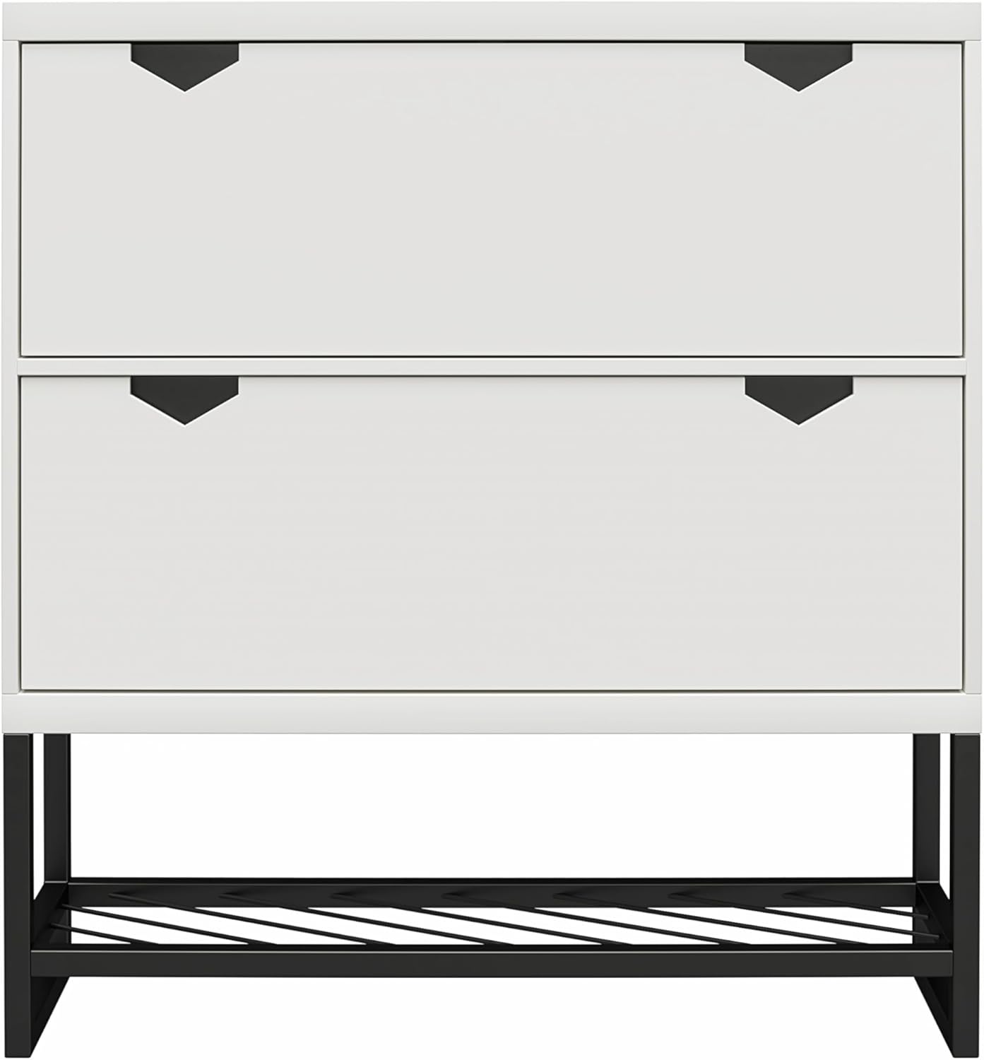 CosmoLiving by Cosmopolitan Brielle Entryway Shoe Storage, White