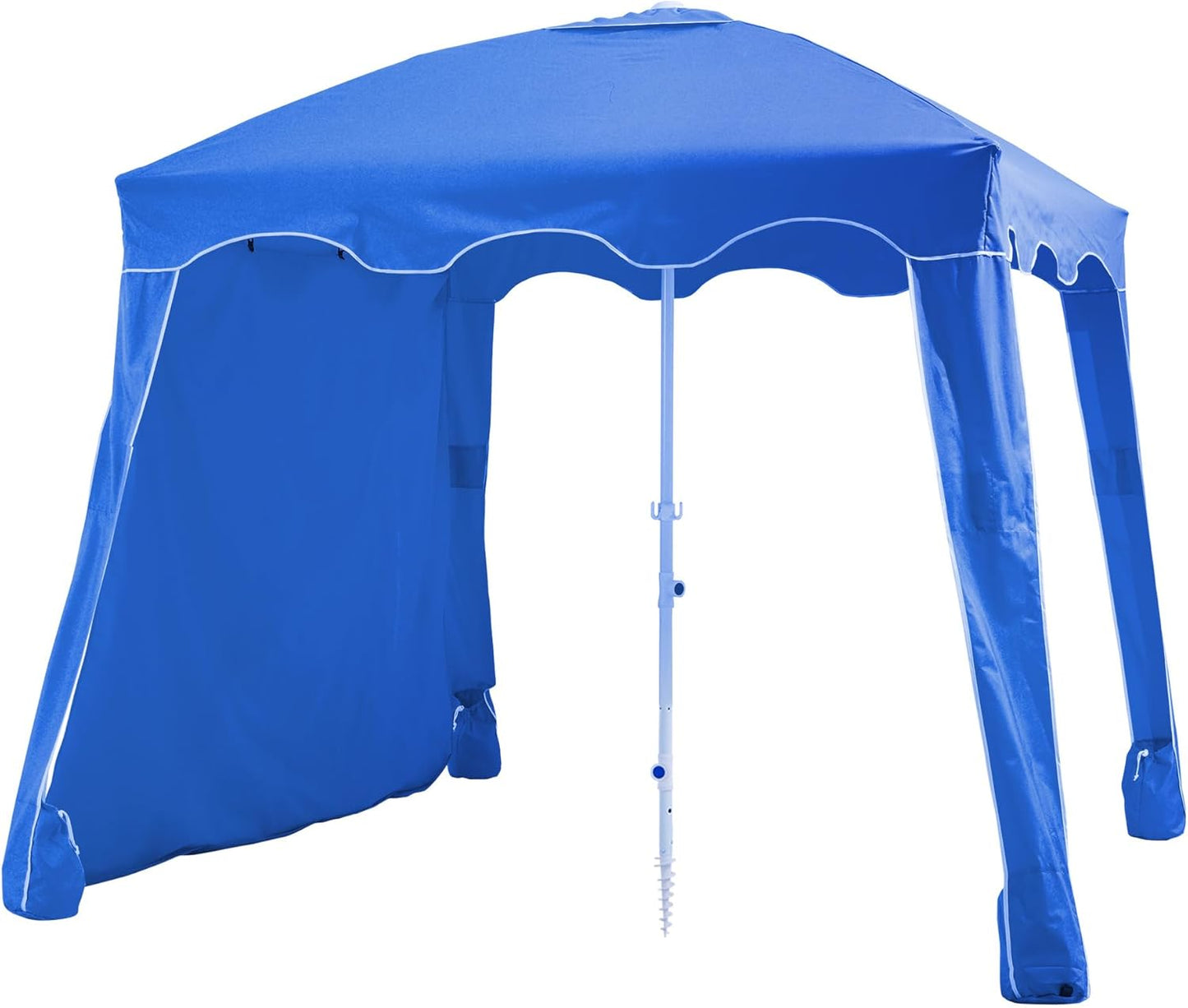 JEAREY 6.5x6.5ft Beach Cabana with Detachable Sand Anchor & Side Wall, Portable UV 50+ Protection Beach Cabanas for Sand, Easy to Set Up Beach Cabana Umbrella, Cool Cabana Beach Canopy