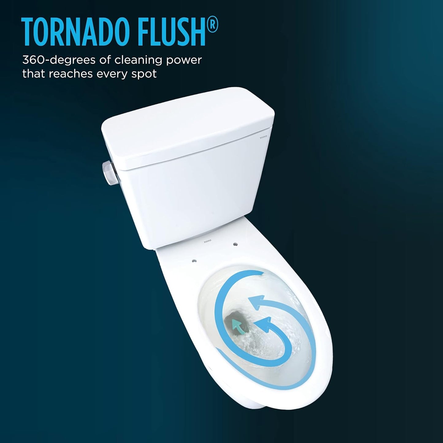 TOTO Drake Transitional Two-Piece Elongated 1.28 GPF TORNADO FLUSH Toilet with CEFIONTECT, Cotton White - CST786CEG#01