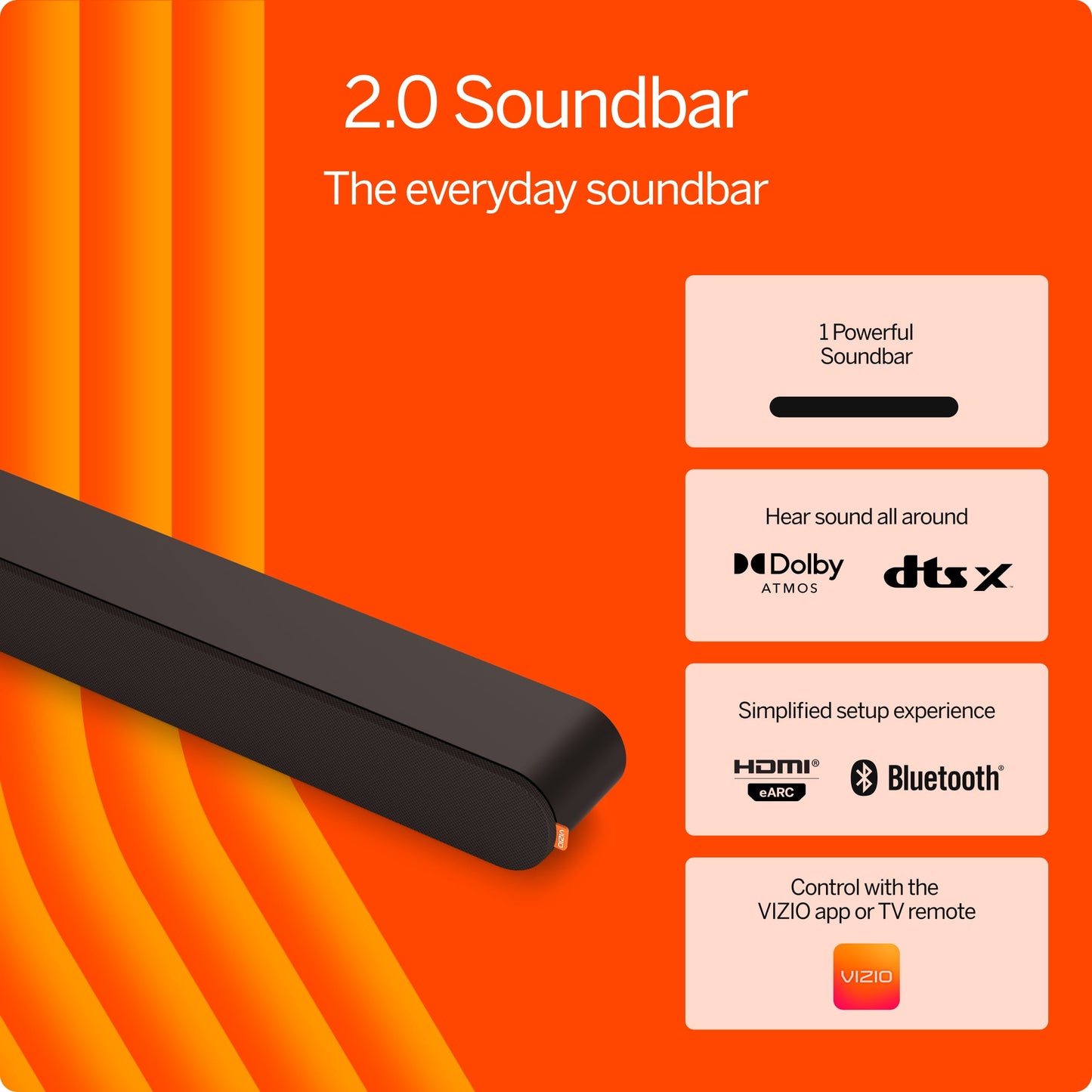 VIZIO 2.0 Soundbar w/ Dolby Atmos, DTS:X, Bluetooth (New) SV200M-08