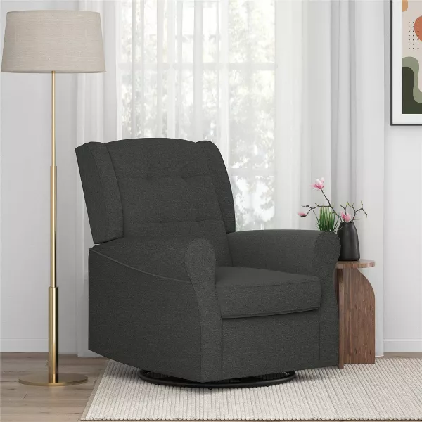 Baby Relax Eden Nursery Tufted Wingback Gliding Chair - Gray
