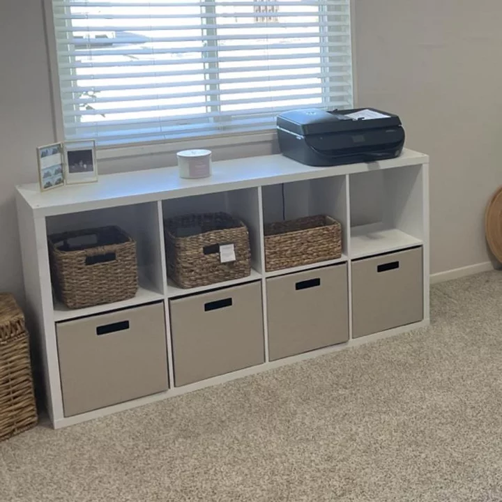 8 Cube Organizer White - Brightroom: Decorative Bookshelf, Cubby Storage, MDF & Particle Board, 13" Compatible