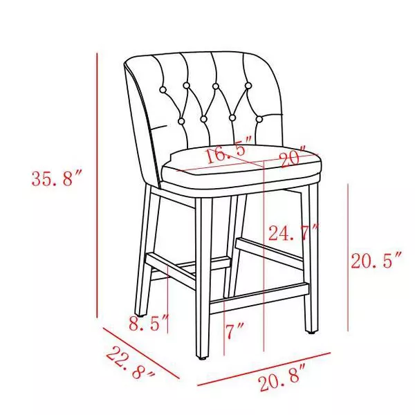 Winfall Tufted Barrel Counter Height Barstool Linen - Threshold™: Ergonomic, Rubberwood Legs, Polyester Upholstery