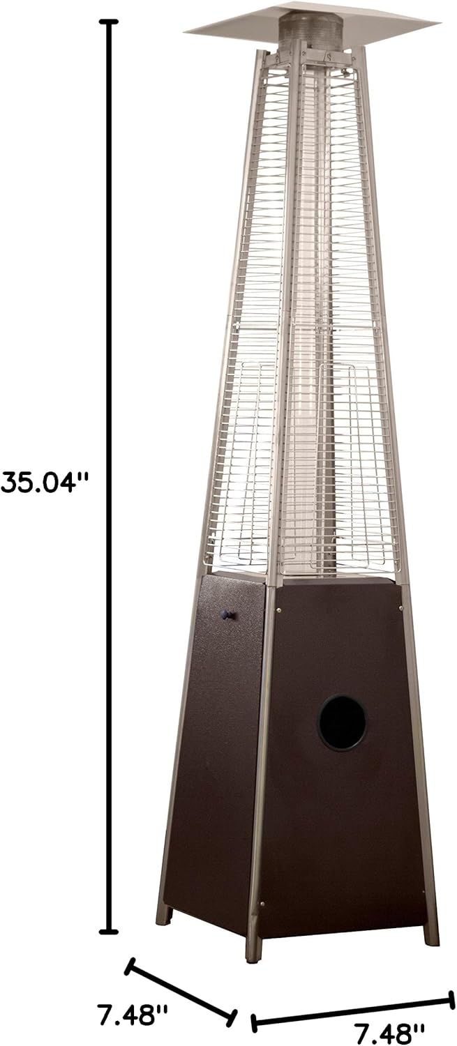 AZ Patio Pyramid Glass Tube Propane Gas Patio Heater, CSA certified