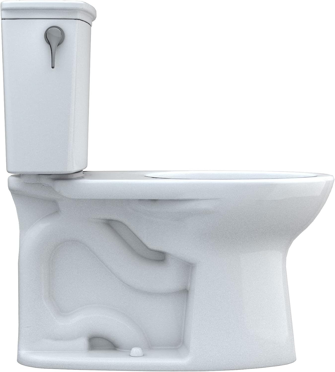 TOTO Drake Transitional Two-Piece Elongated 1.28 GPF TORNADO FLUSH Toilet with CEFIONTECT, Cotton White - CST786CEG#01