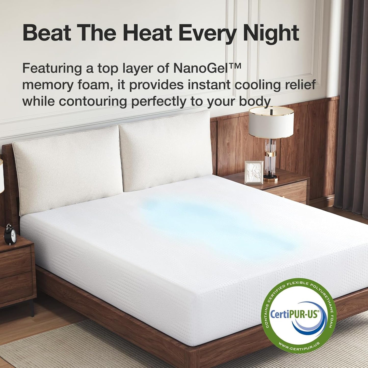 Novilla Queen Mattress, 10 Inch Queen Size Mattress in a Box, Gel Memory Foam Mattress for Comfort Sleep, Cooling Night Sleep & Pressure Relief, CertiPUR-US Certified