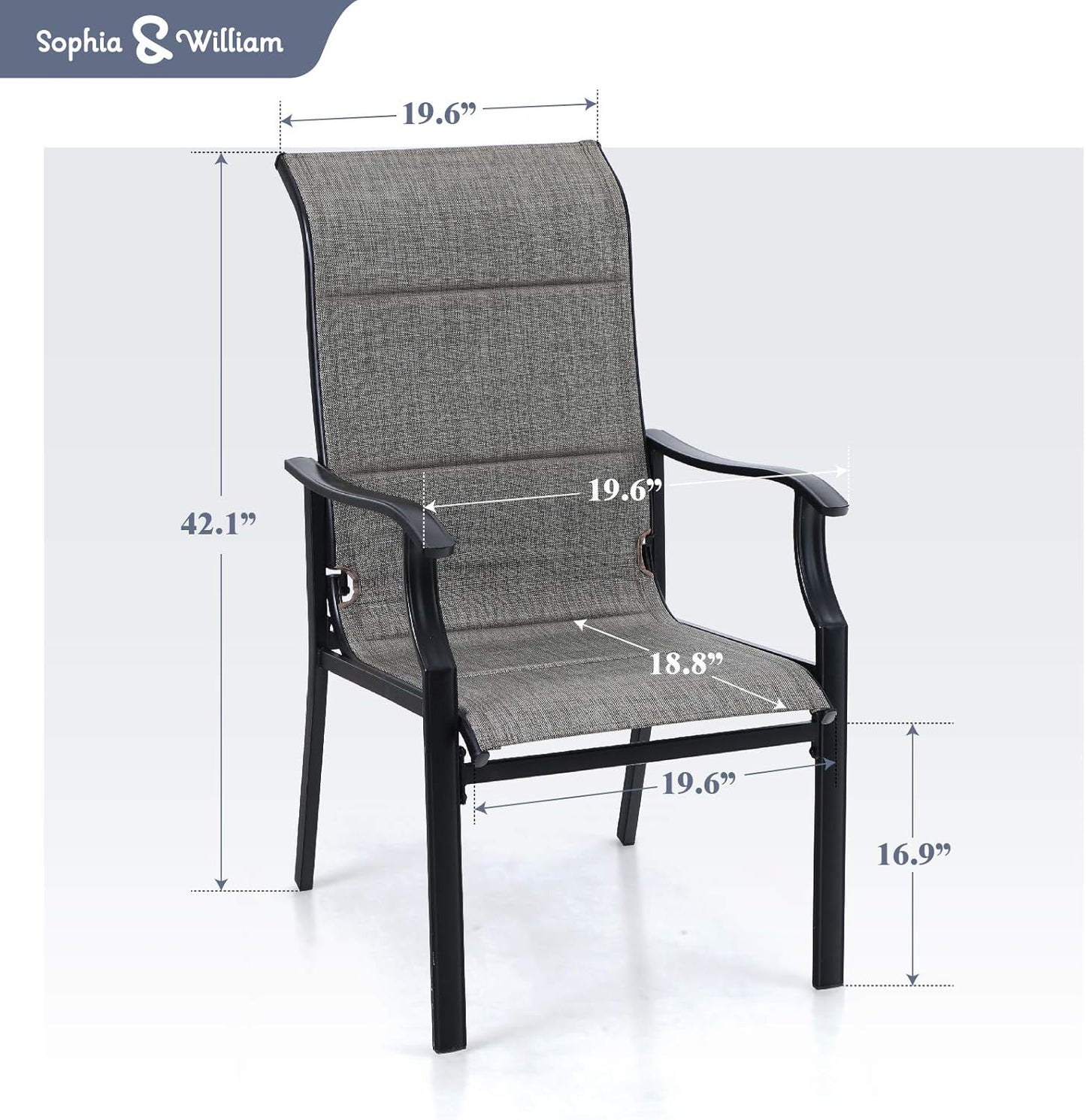 2pc Patio Swivel Rocker Chairs - Black - Captiva Designs