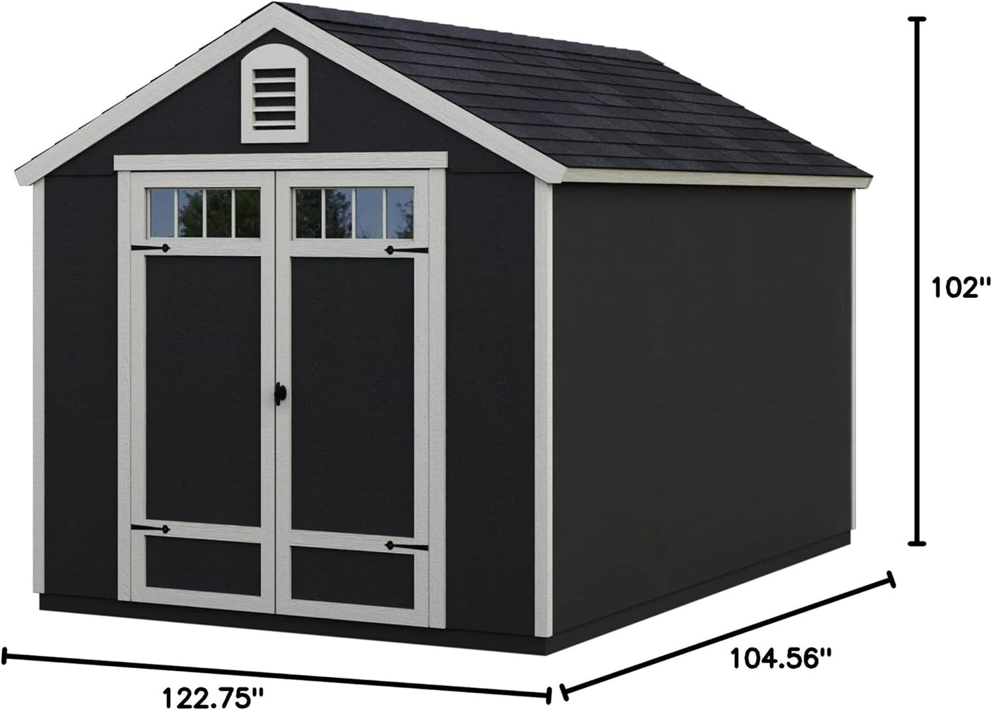 Handy Home Products Greenbriar 8X10 Do-It-Yourself Storage Shed with Floor, Does not Include Paint and Roofing Shingles