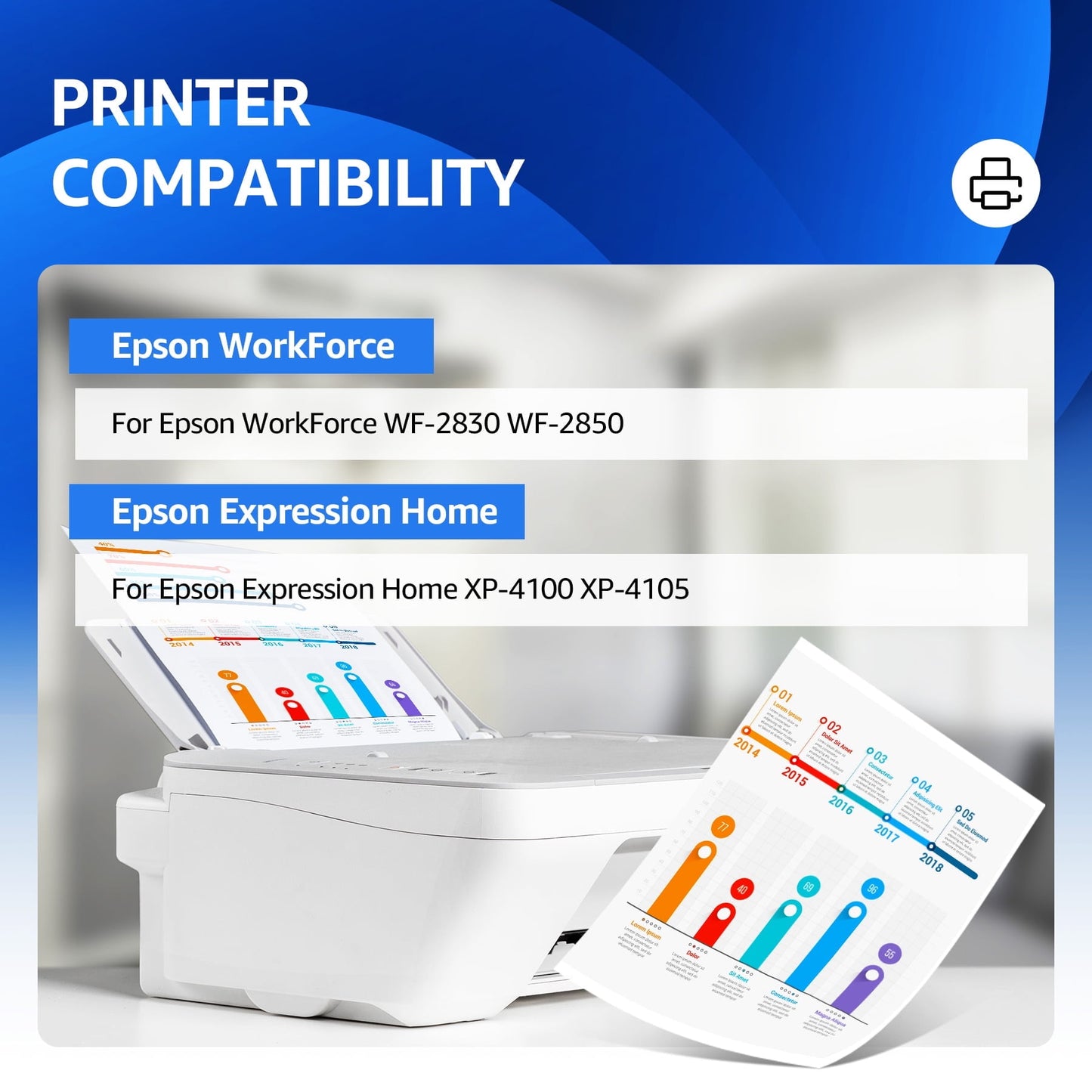 Epson 212XL High-capacity Black/Color Combo Pack Ink Cartridges compatible with XP4105 & WF2850