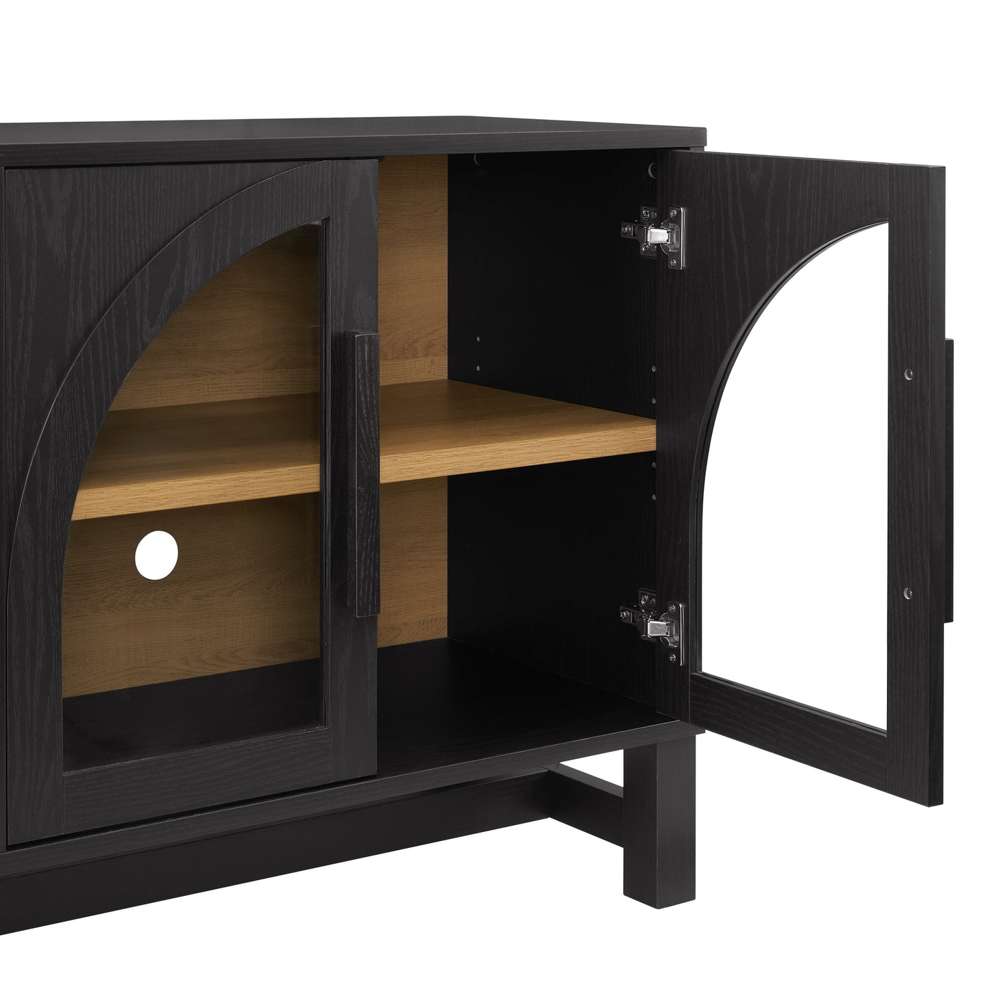 Better Homes & Gardens Juliet Arch TV Stand for TVs up to 65", Black Wood Finish