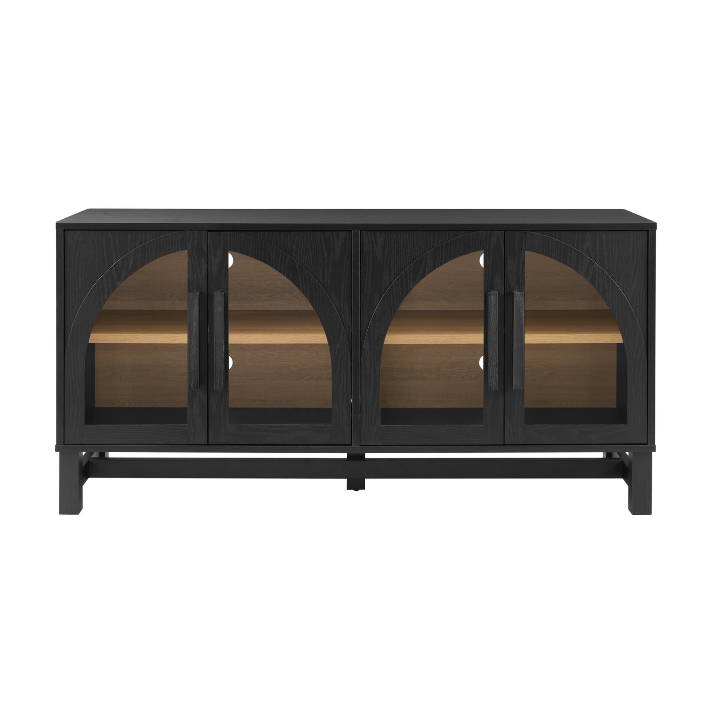 Better Homes & Gardens Juliet Arch TV Stand for TVs up to 65", Black Wood Finish
