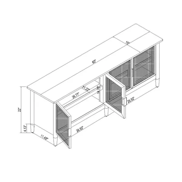 Wood & Cane Media Console - Hearth & Hand™ with Magnolia