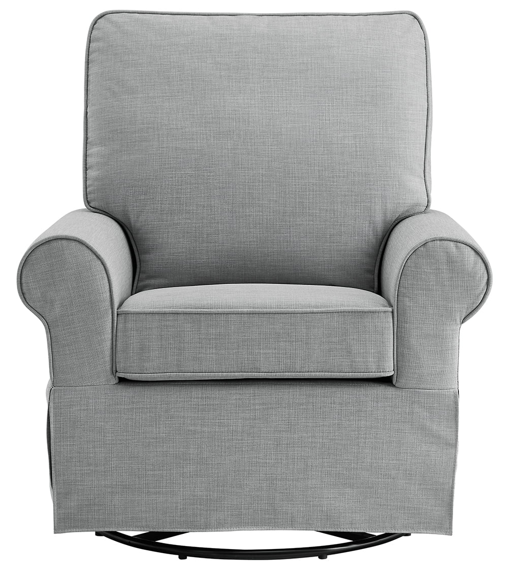 Angel Line Natalie Upholstered Swivel Glider, Gray Fabric