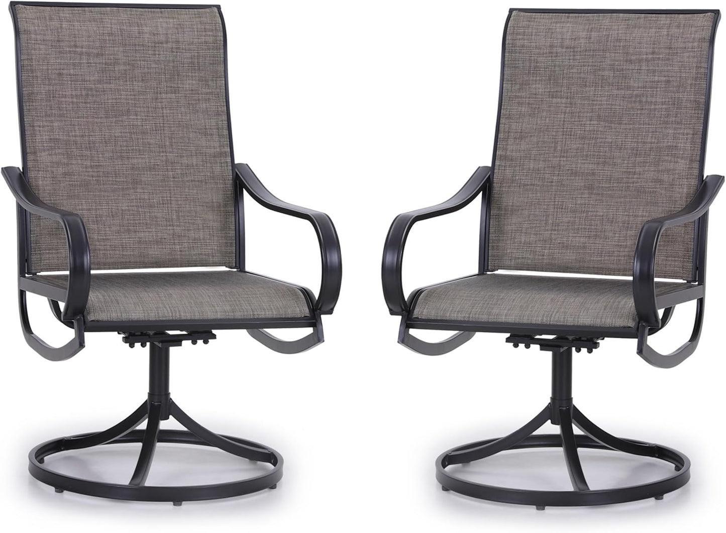 2pk Outdoor Metal Swivel Rocking Chairs with Cushions - Captiva Designs