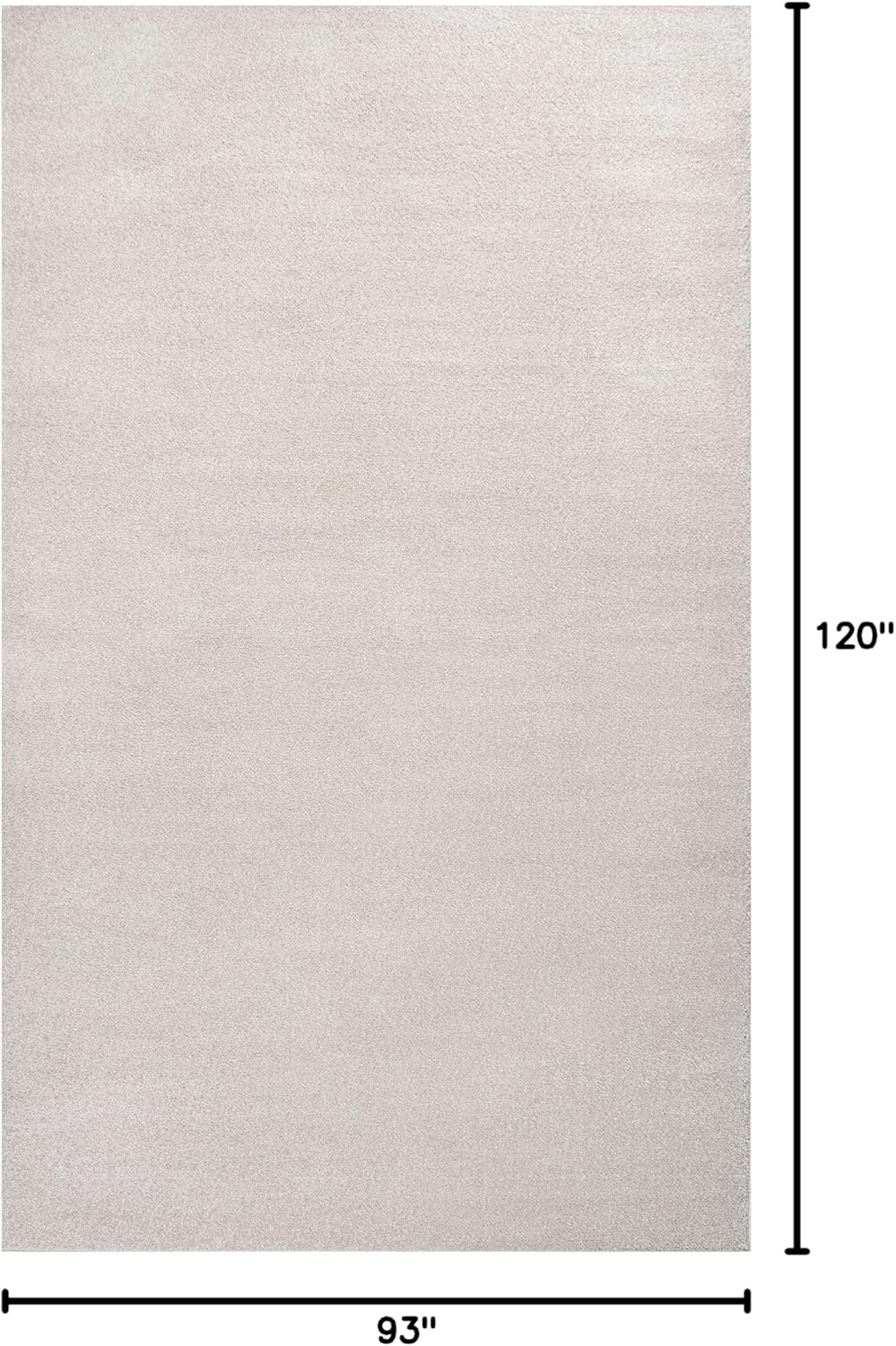 JONATHAN Y SEU100D-8 Haze Solid Low-Pile Indoor Area-Rug Casual Contemporary Solid Traditional Easy-Washing Bedroom Kitchen Living Room Non Shedding, 8 ft x 10 ft, Ivory