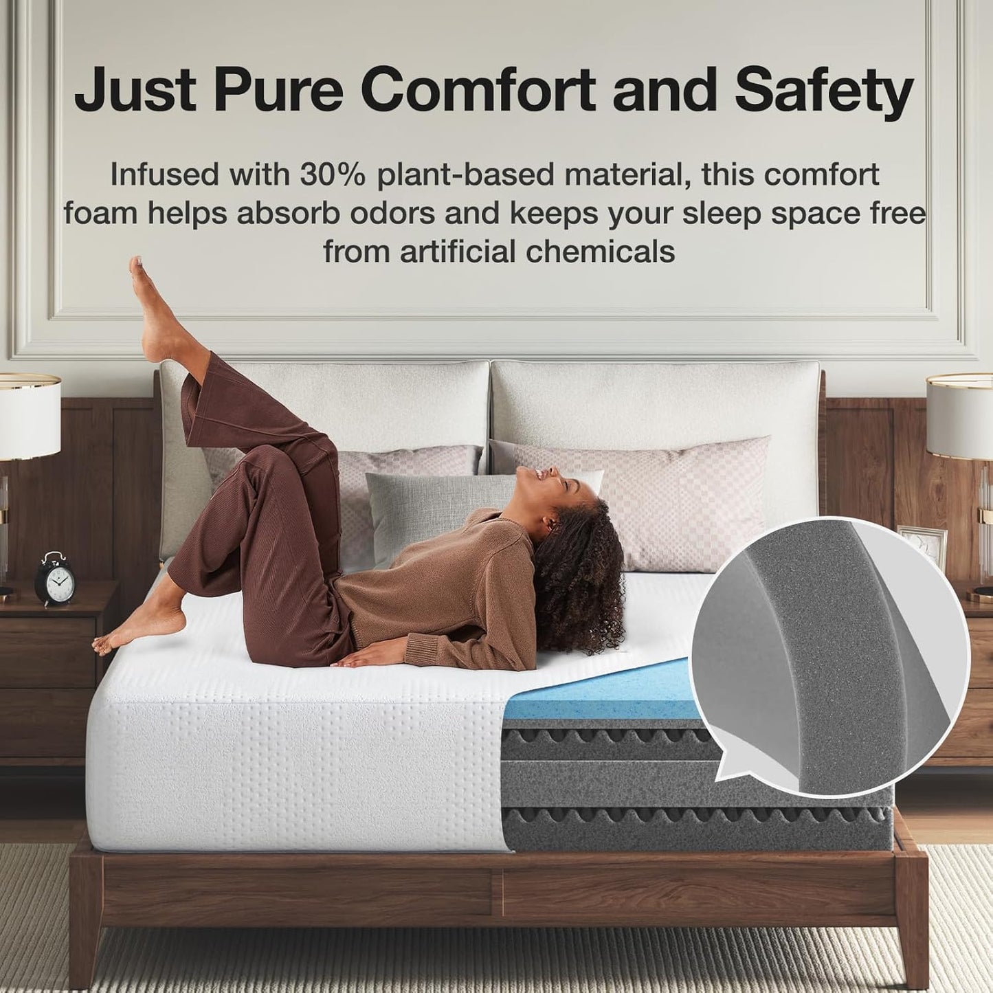 Novilla Queen Mattress, 10 Inch Queen Size Mattress in a Box, Gel Memory Foam Mattress for Comfort Sleep, Cooling Night Sleep & Pressure Relief, CertiPUR-US Certified