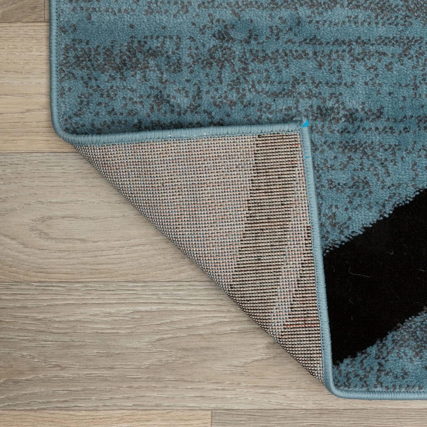Rugshop Modern Wavy Circles Design Area Rug 5' 3" x 7' 3" Blue