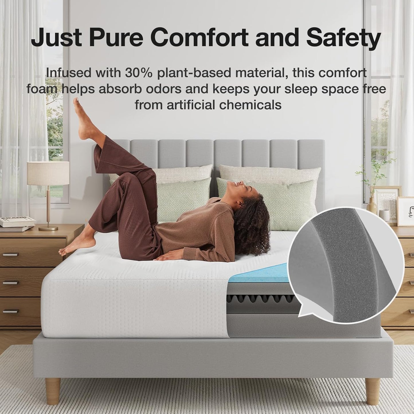 Novilla Queen Mattress, 10 Inch Queen Size Mattress in a Box, Gel Memory Foam Mattress for Comfort Sleep, Cooling Night Sleep & Pressure Relief, CertiPUR-US Certified