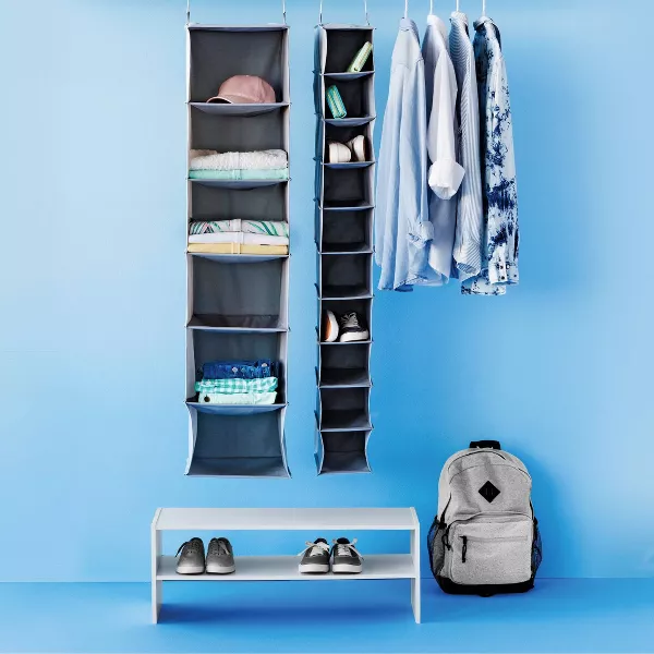 31" Stackable Shelf White - Room Essentials: Freestanding Shoe Organizer, Holds 8 Pairs, Wood Frame