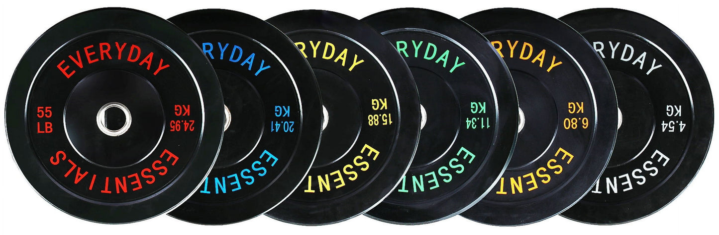 BalanceFrom Olympic Bumper Plate Weight Plate, 45 lbs Pair Black