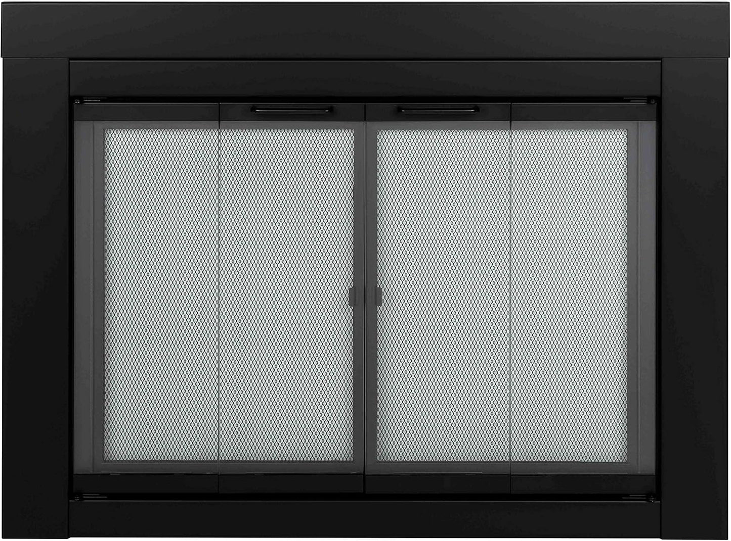 Pleasant Hearth AT-1002 Ascot Fireplace Glass Door, Black, Large