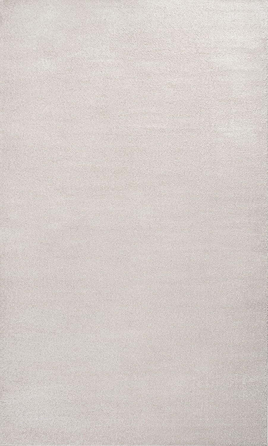 JONATHAN Y SEU100D-8 Haze Solid Low-Pile Indoor Area-Rug Casual Contemporary Solid Traditional Easy-Washing Bedroom Kitchen Living Room Non Shedding, 8 ft x 10 ft, Ivory