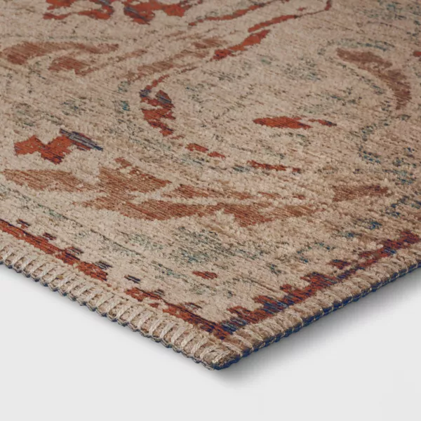 5'3"x7' Ornate Persian Outdoor Area Rug Orange - Threshold
