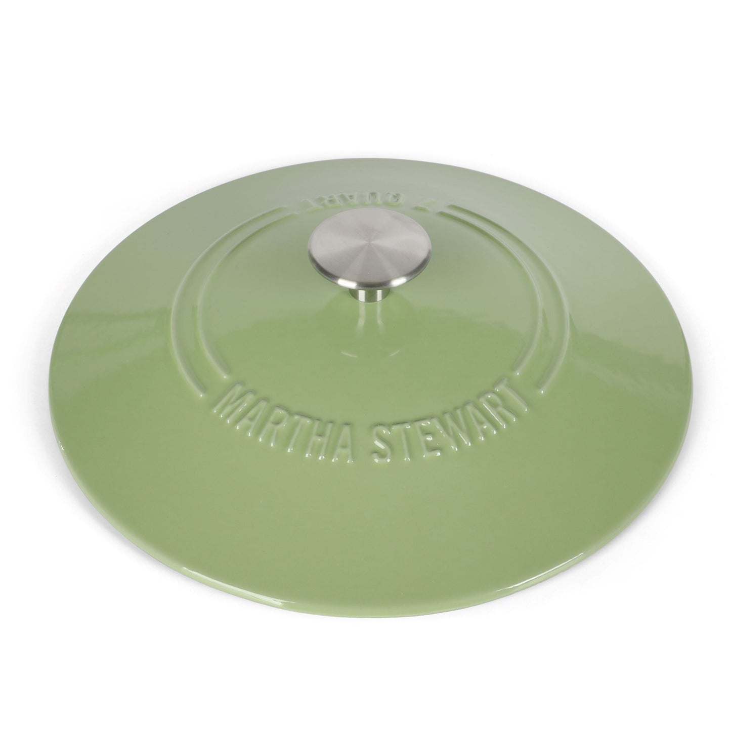 Martha Stewart Everyday Eastwick 7qt Enamel Cast Iron Dutch Oven, Sage