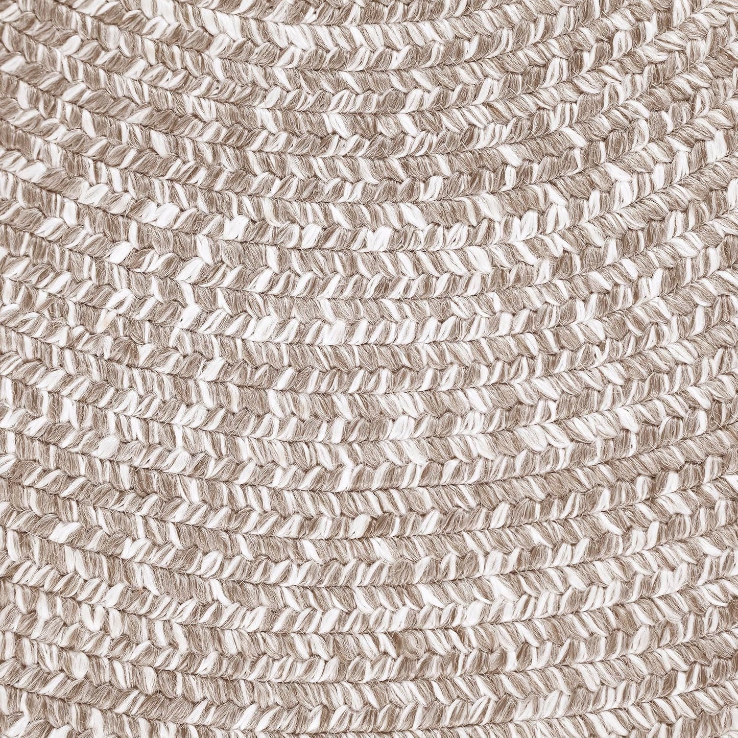 Superior Reversible Braided Indoor/Outdoor Area Rug, 6' x 9', Latte-White