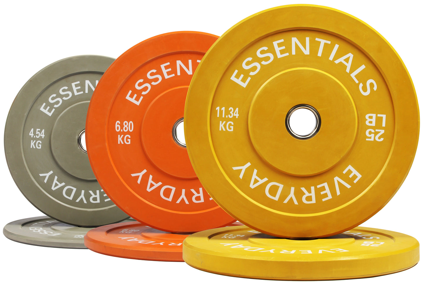 BalanceFrom Bumper Plate with Steel Hub, 100 lb Set Color