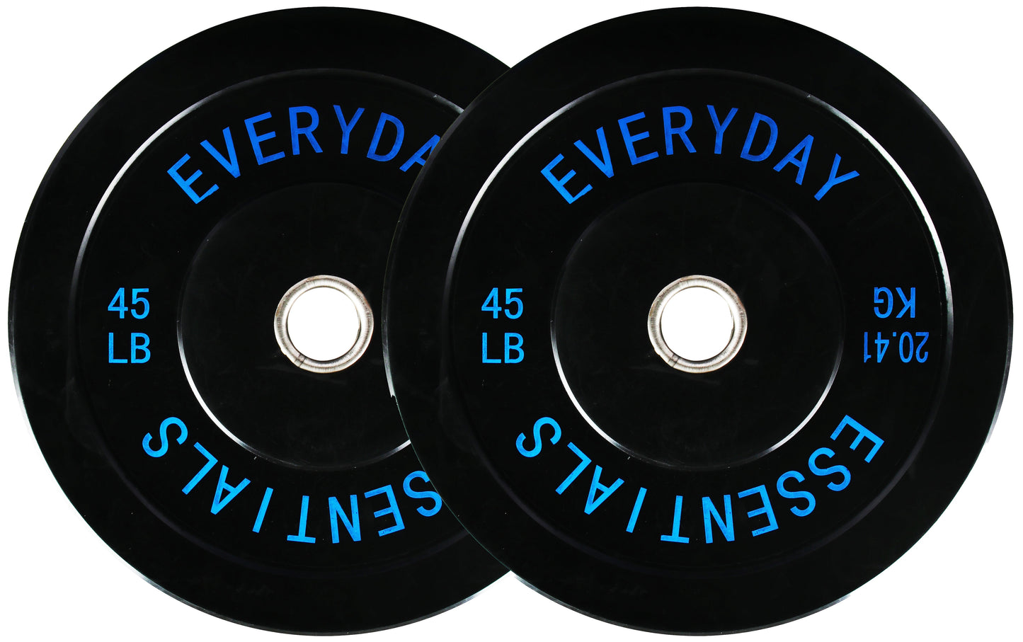 BalanceFrom Olympic Bumper Plate Weight Plate, 45 lbs Pair Black