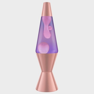 LAVA 14.5" Rose Gold Novelty Table Lamp: Electric Wax Motion Light for All Ages, No Assembly Required