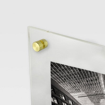 11" x 14" Acrylic Frame Clear - Threshold™: Modern Wall Mount, Brass Hardware