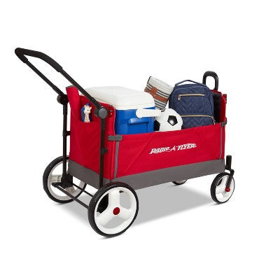 Radio Flyer Convertible Kid and Cargo Stroller Wagon with Canopy